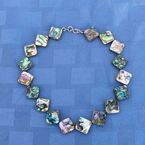 Beautiful 18” reversible abalone necklace